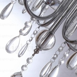 1 Light Moderni nykyaikainen riippuvalaisin kristallivarjostimella