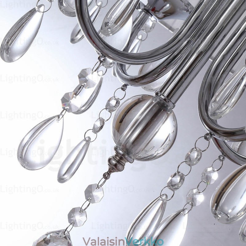 1 Light Moderni nykyaikainen riippuvalaisin kristallivarjostimella