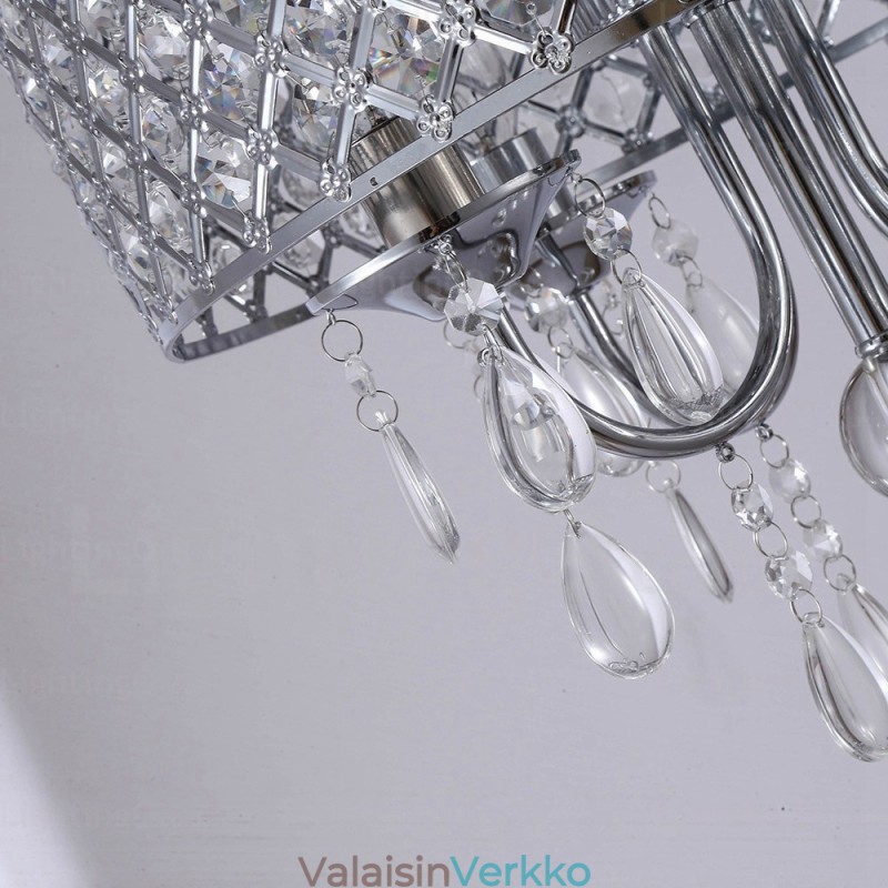 1 Light Moderni nykyaikainen riippuvalaisin kristallivarjostimella