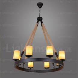 8 Light Vintage Retro riippuvalaisin marmorivarjostimella