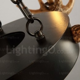 9 Light Vintage Retro maalaismainen Antler kattokruunu riippuvalaisin