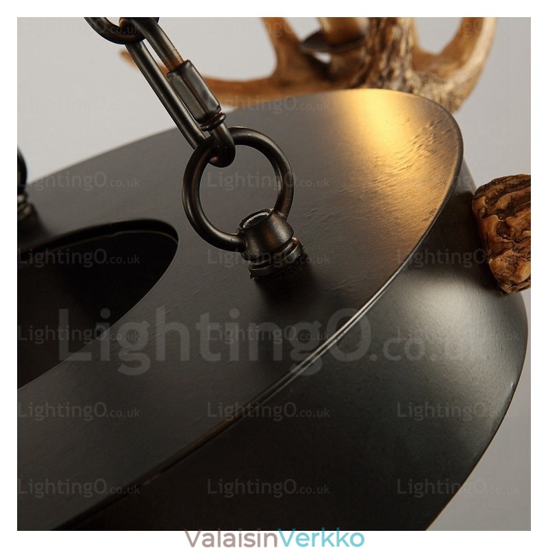 9 Light Vintage Retro maalaismainen Antler kattokruunu riippuvalaisin