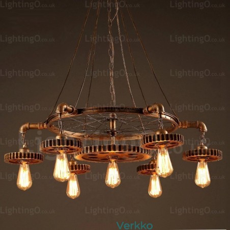 7 Light Vintage Retro riippuvalaisin 7 Light Vintage Retro riippuvalaisin