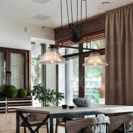 2 Light Moderni nykyaikainen riippuvalaisin lasivarjostimella