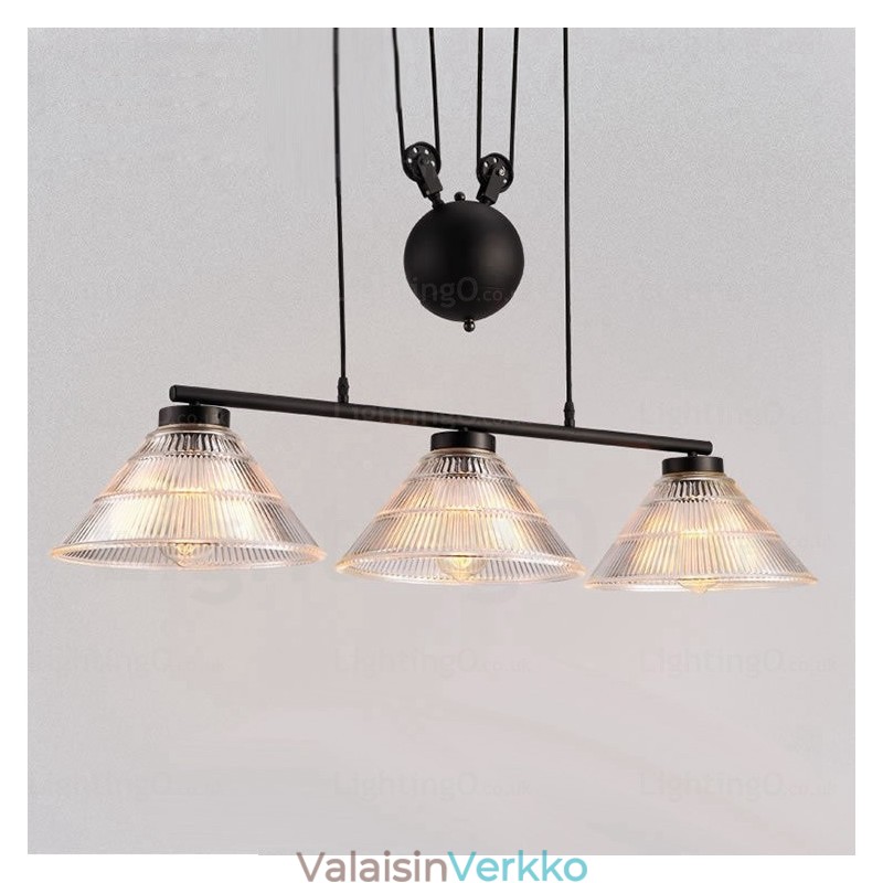 2 Light Moderni nykyaikainen riippuvalaisin lasivarjostimella
