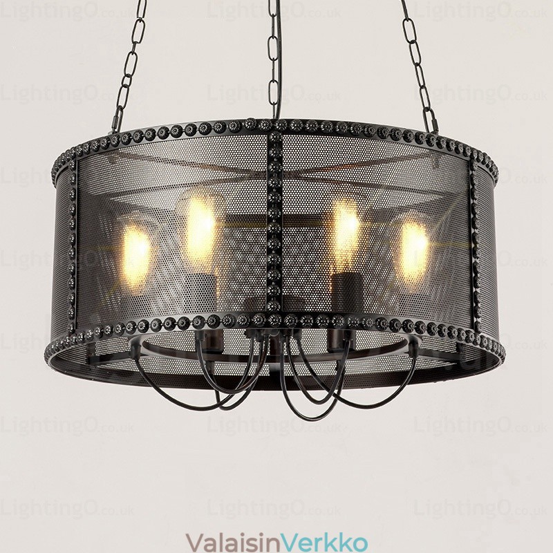 6 Light Vintage Retro -riippuvalaisin ruostumattomasta teräksestä