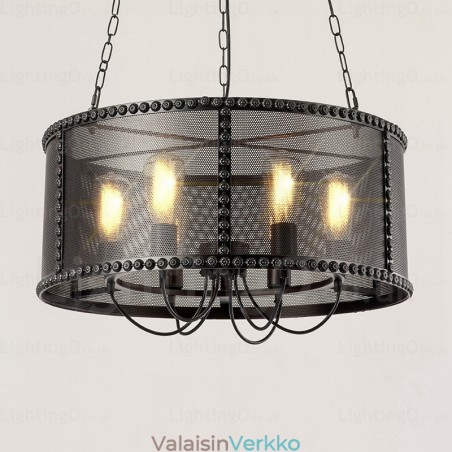 6 Light Vintage Retro -riippuvalaisin ruostumattomasta teräksestä 6 Light Vintage Retro -riippuvalaisin ruostumattomasta teräksestä