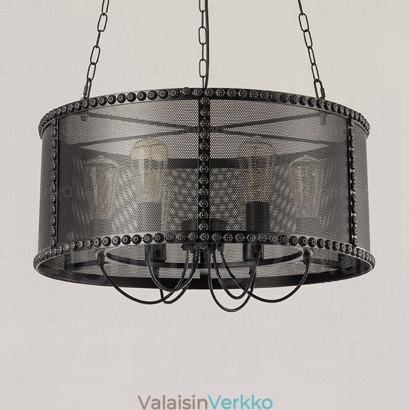 6 Light Vintage Retro -riippuvalaisin ruostumattomasta teräksestä