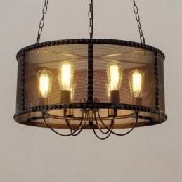 6 Light Vintage Retro -riippuvalaisin ruostumattomasta teräksestä