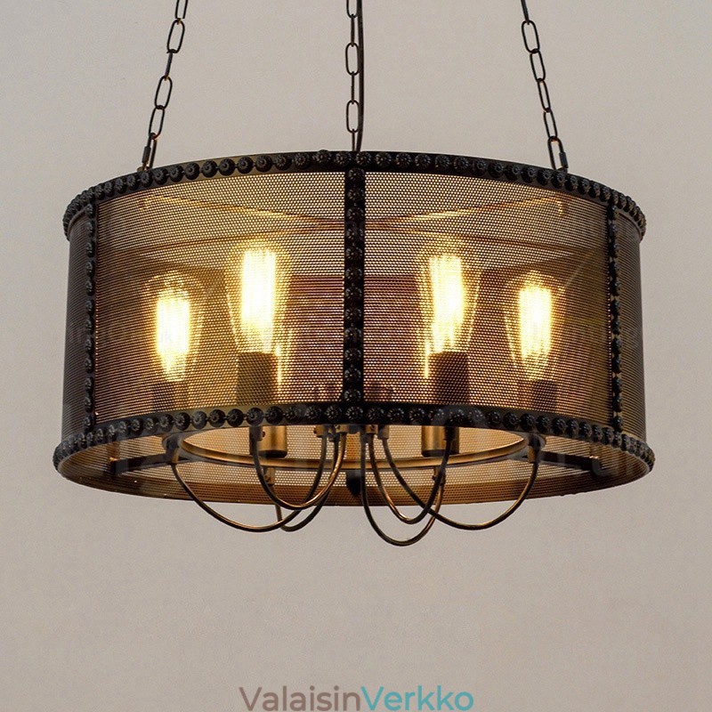 6 Light Vintage Retro -riippuvalaisin ruostumattomasta teräksestä