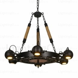 6 Light Vintage Retro -riippuvalaisin ruostumattomasta teräksestä