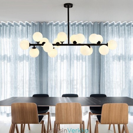 16 Kevyt pohjoismainen riippuvalaisin lasivarjostimella