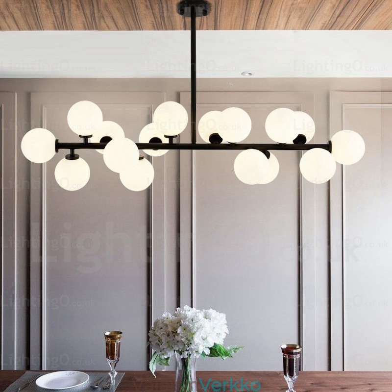 16 Kevyt pohjoismainen riippuvalaisin lasivarjostimella