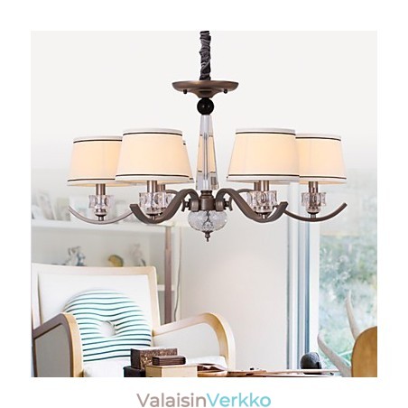 Crystal Chandelier 6 Lights Muotimaalaus metallia Crystal Chandelier 6 Lights Muotimaalaus metallia