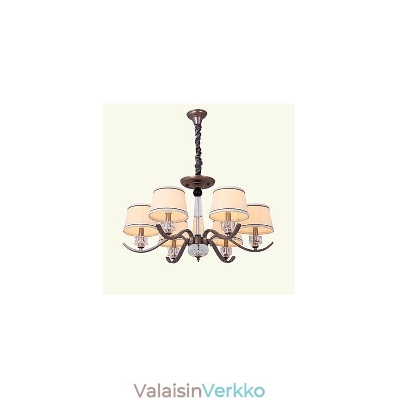 Crystal Chandelier 6 Lights Muotimaalaus metallia