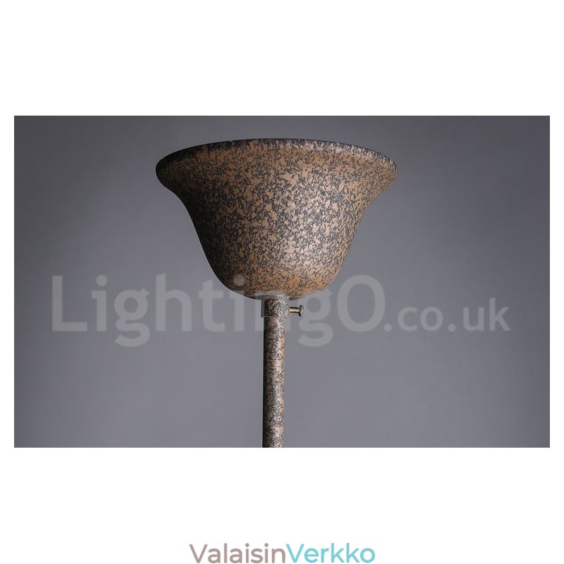 6 valon halkaisija 60cm Vintage kristallimaalaus metallikattokruunu ruosteinen rautavärinen riippuvalo