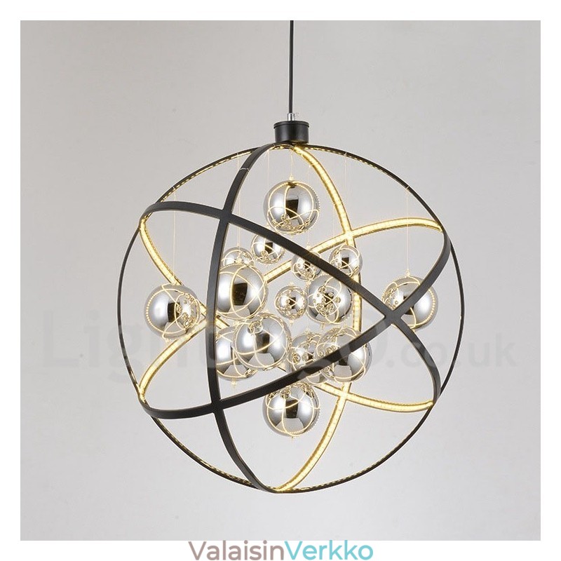Halkaisija 50cm 80cm Vintage Globe kattokruunu Ruosteinen värillinen riippuvalaisin