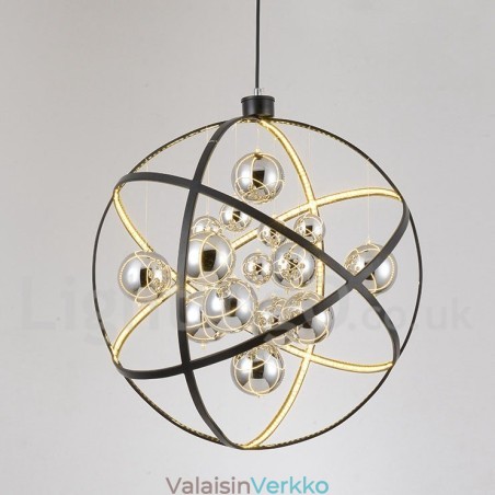 Halkaisija 50cm 80cm Vintage Globe kattokruunu Ruosteinen värillinen riippuvalaisin Halkaisija 50cm 80cm Vintage Globe kattokruunu Ruosteinen värillinen riippuvalaisin