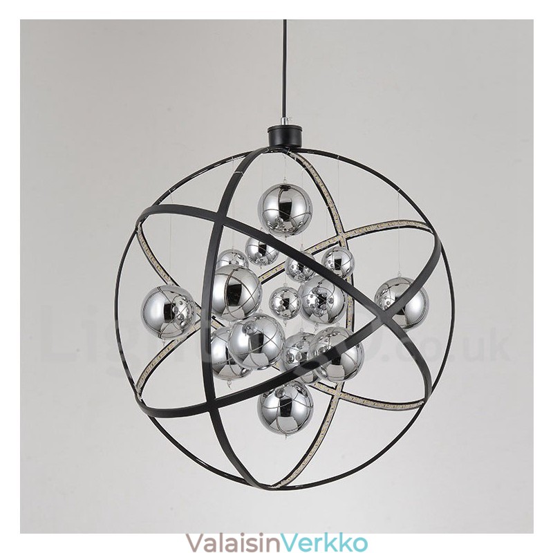 Halkaisija 50cm 80cm Vintage Globe kattokruunu Ruosteinen värillinen riippuvalaisin