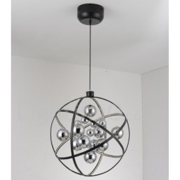 Halkaisija 50cm 80cm Vintage Globe kattokruunu Ruosteinen värillinen riippuvalaisin