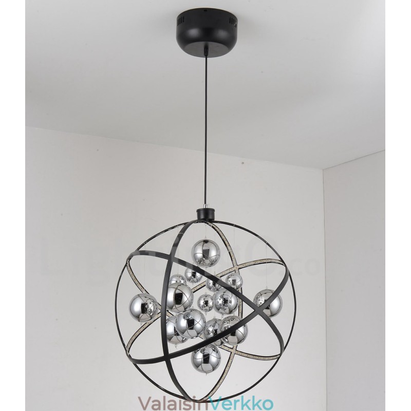 Halkaisija 50cm 80cm Vintage Globe kattokruunu Ruosteinen värillinen riippuvalaisin