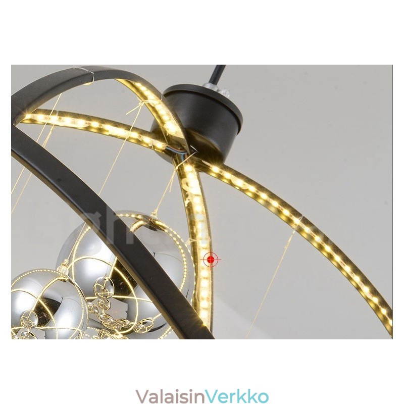 Halkaisija 50cm 80cm Vintage Globe kattokruunu Ruosteinen värillinen riippuvalaisin