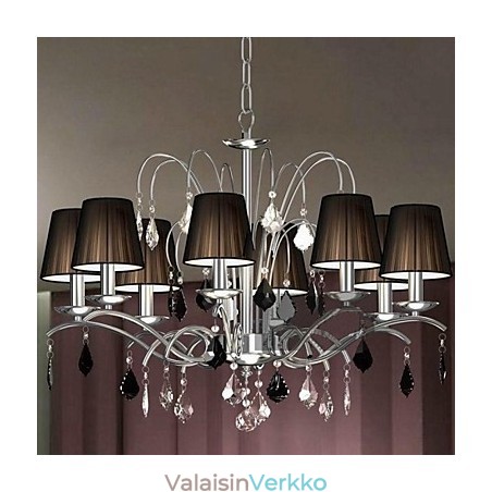Kangas lampunvarjostin Crystal Chandelier 8 valoa Kangas lampunvarjostin Crystal Chandelier 8 valoa