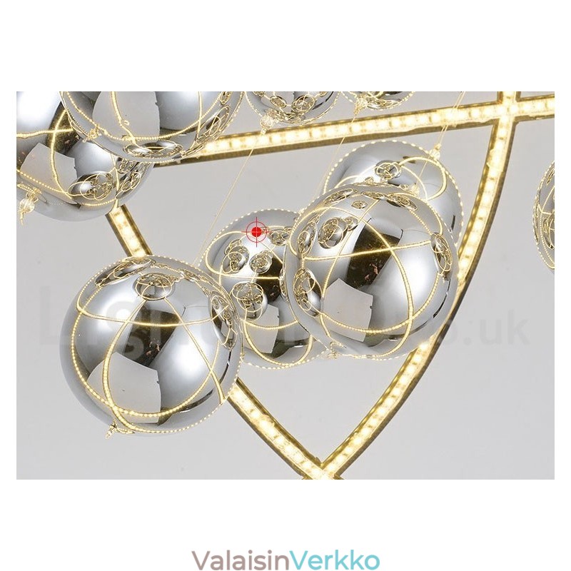 Halkaisija 50cm 80cm Vintage Globe kattokruunu Ruosteinen värillinen riippuvalaisin