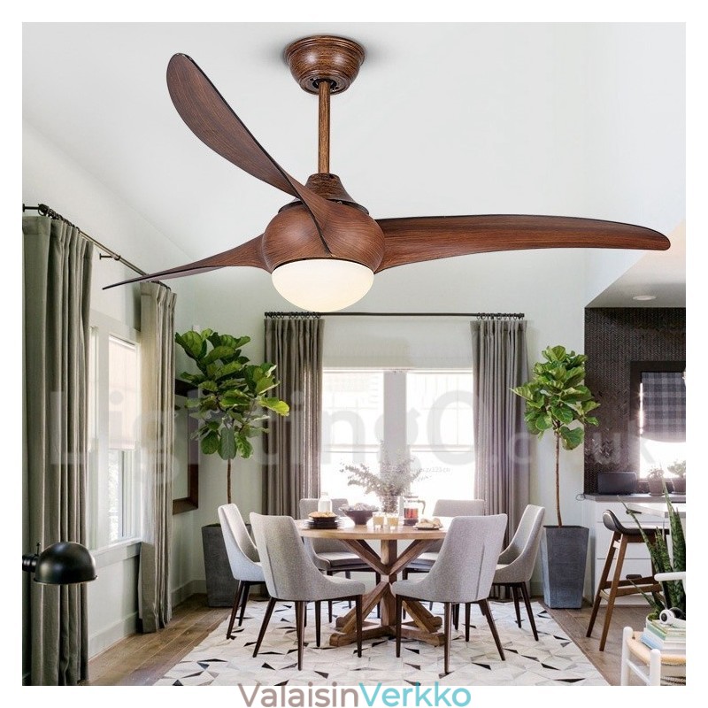 52" Rustic Lodge Country Ceiling -tuuletin