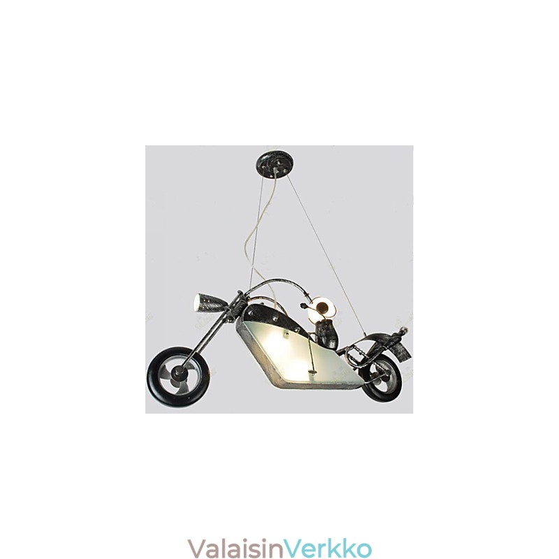 Nostalgiset Children Boy Motorcycle Iron Chandelier valaistuslamput