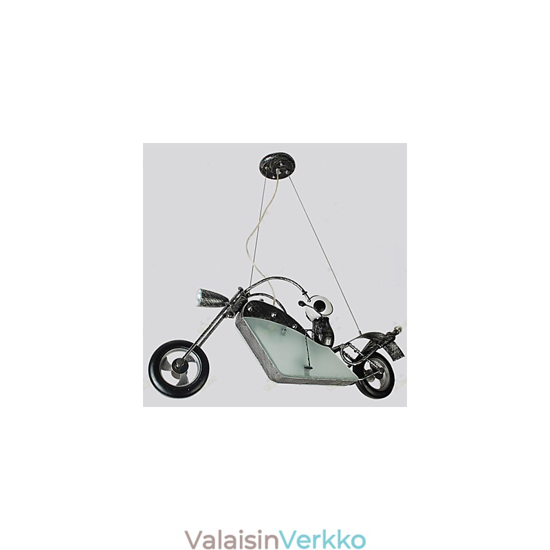 Nostalgiset Children Boy Motorcycle Iron Chandelier valaistuslamput