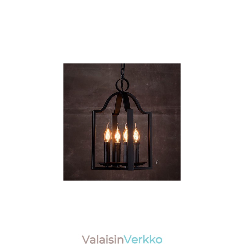 4 Light Vintage Minimalistinen rautamaalaus riippuvalaisin