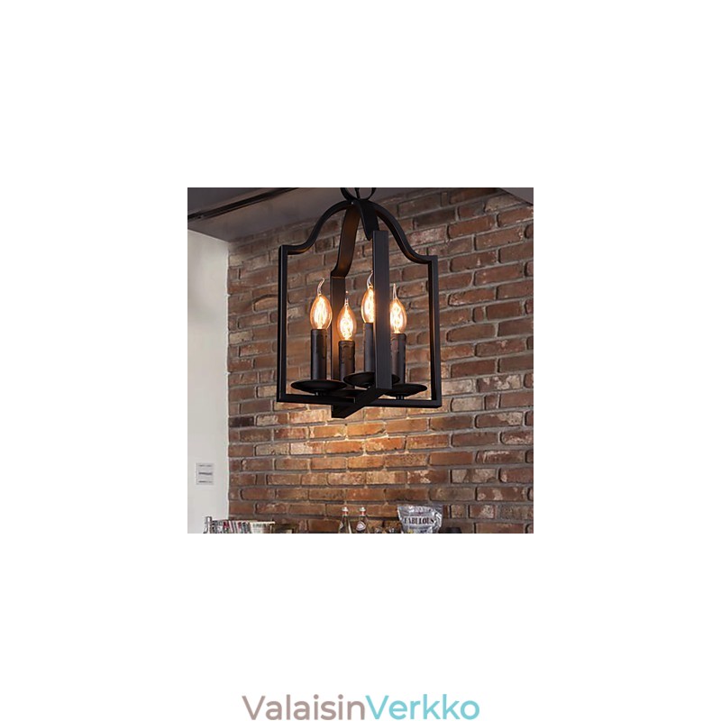 4 Light Vintage Minimalistinen rautamaalaus riippuvalaisin