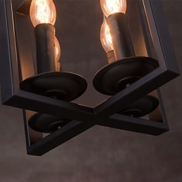 4 Light Vintage Minimalistinen rautamaalaus riippuvalaisin