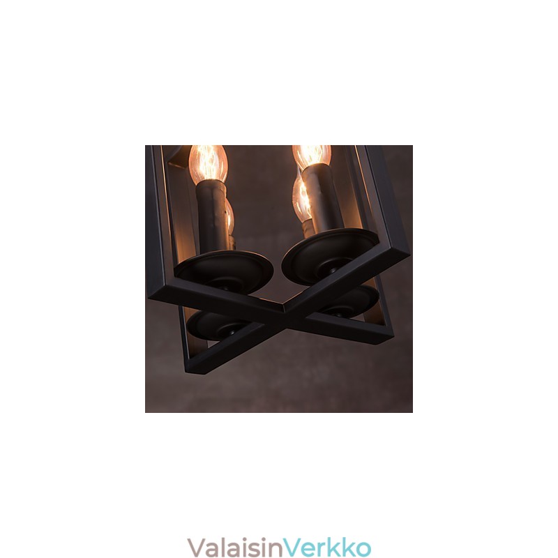 4 Light Vintage Minimalistinen rautamaalaus riippuvalaisin