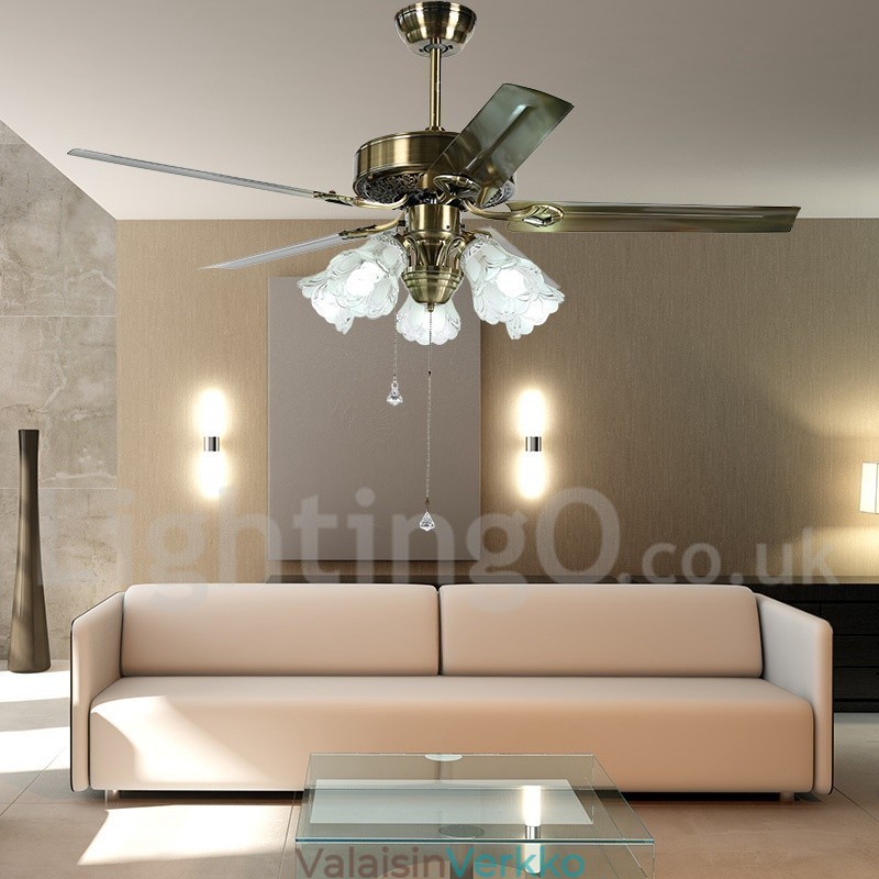 52" eurooppalaistyylinen vintage-kattotuuletin