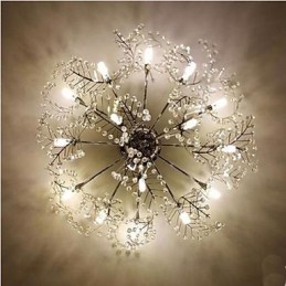 Ruostumattomasta teräksestä syövytetty Deciduous Crystal Ceiling Llight