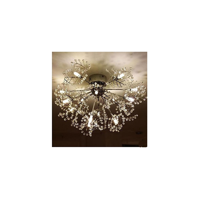 Ruostumattomasta teräksestä syövytetty Deciduous Crystal Ceiling Llight