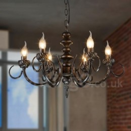 Teollisuustyylinen teräsvalaisinmyymälän kattokruunuvalaisin