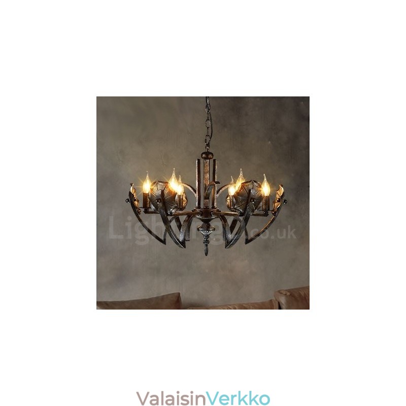 Teollisuustyylinen teräsvalaisinmyymälän kattokruunuvalaisin