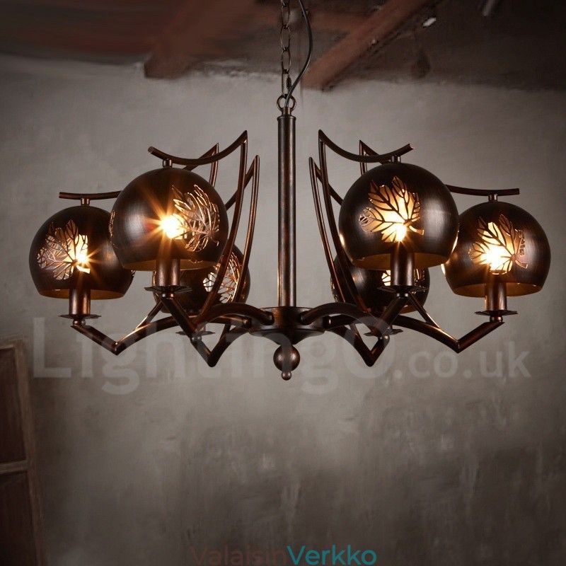 Teollisuustyylinen teräsvalaisinmyymälän kattokruunuvalaisin