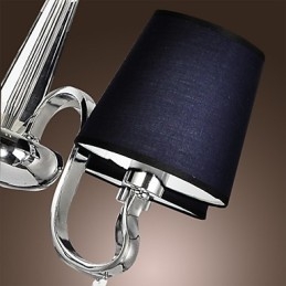 Vintage kattokruunu 4 Light Classic Fabric metallimaalaus