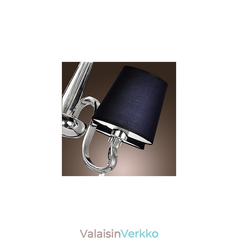 Vintage kattokruunu 4 Light Classic Fabric metallimaalaus