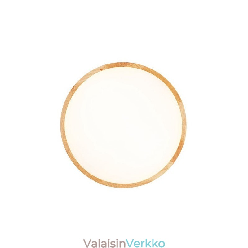 Ultraohut pyöreä puinen kattovalaisin Massiivipuu akryyli kattovalaisin Nordic Lights