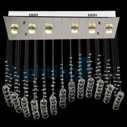 Moderni nykyaikainen kattokruunu uppoasennettava riippuvalaisin Crystal Rain Drop Light