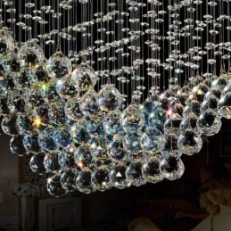 Moderni nykyaikainen kattokruunu uppoasennettava riippuvalaisin Crystal Rain Drop Light