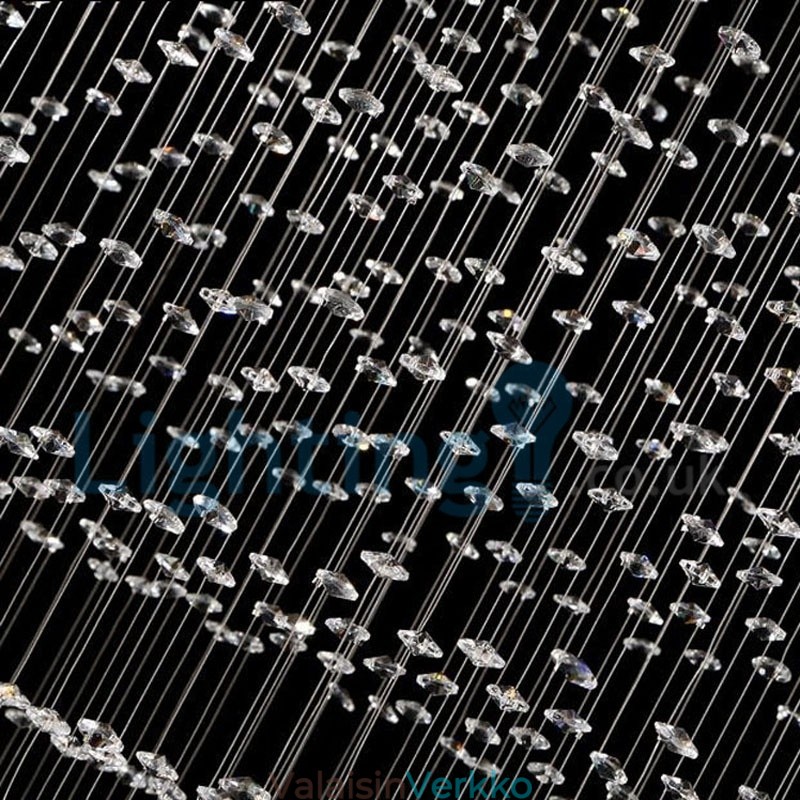 Moderni nykyaikainen kattokruunu uppoasennettava riippuvalaisin Crystal Rain Drop Light