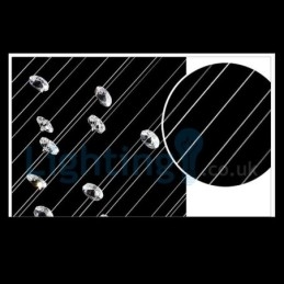 Moderni nykyaikainen kattokruunu uppoasennettava riippuvalaisin Crystal Rain Drop Light