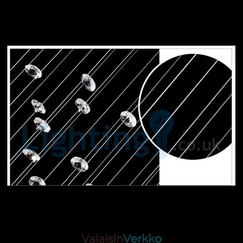 Moderni nykyaikainen kattokruunu uppoasennettava riippuvalaisin Crystal Rain Drop Light