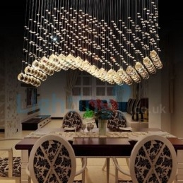 Moderni nykyaikainen kattokruunu uppoasennettava riippuvalaisin Crystal Rain Drop Light